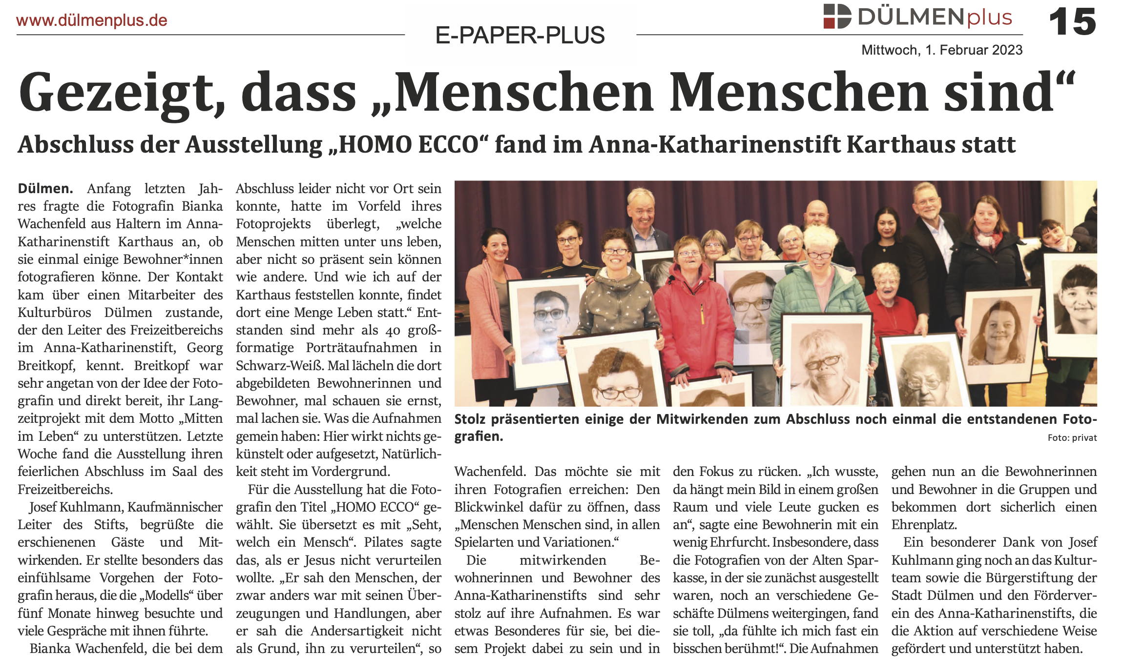 Bericht in DuelmenPlus